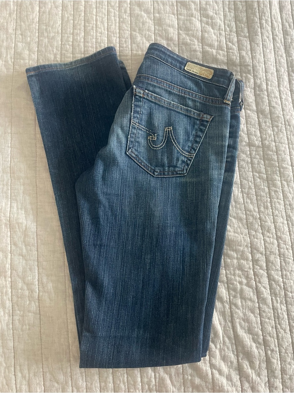 AG Adriano Goldschmied the ballad blue straight leg Jeans